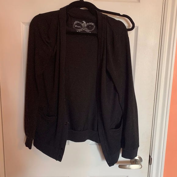 Charles & 1/2 Black Cardigan With Pockets - Picture 1 of 3